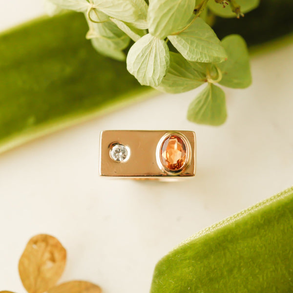 Goodwin Citrine + Diamond Signet