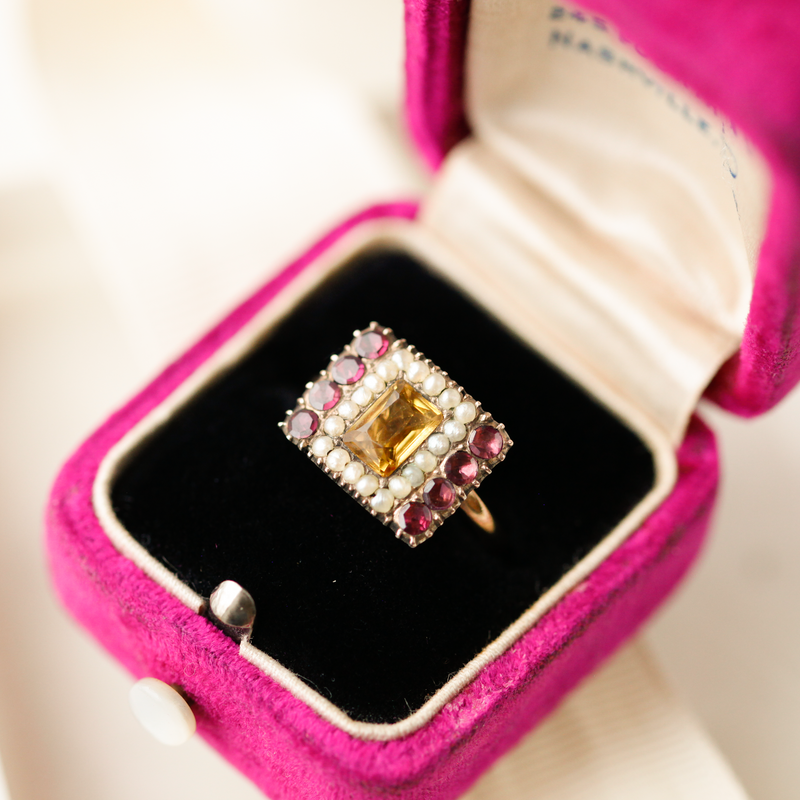 LéRoy Georgian Citrine Ring