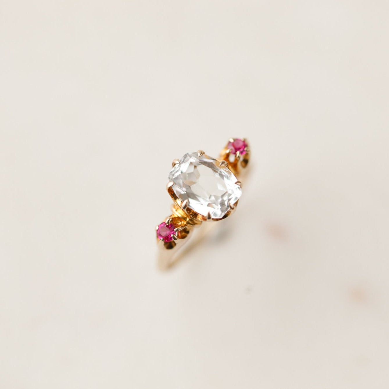 Alanis Aquamarine & Ruby Ring