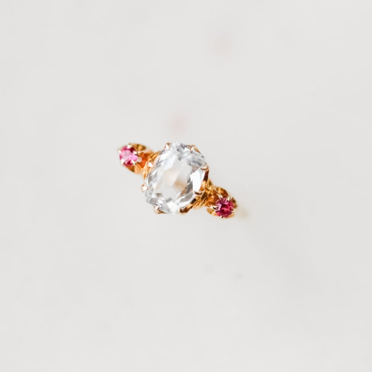 Alanis Aquamarine & Ruby Ring