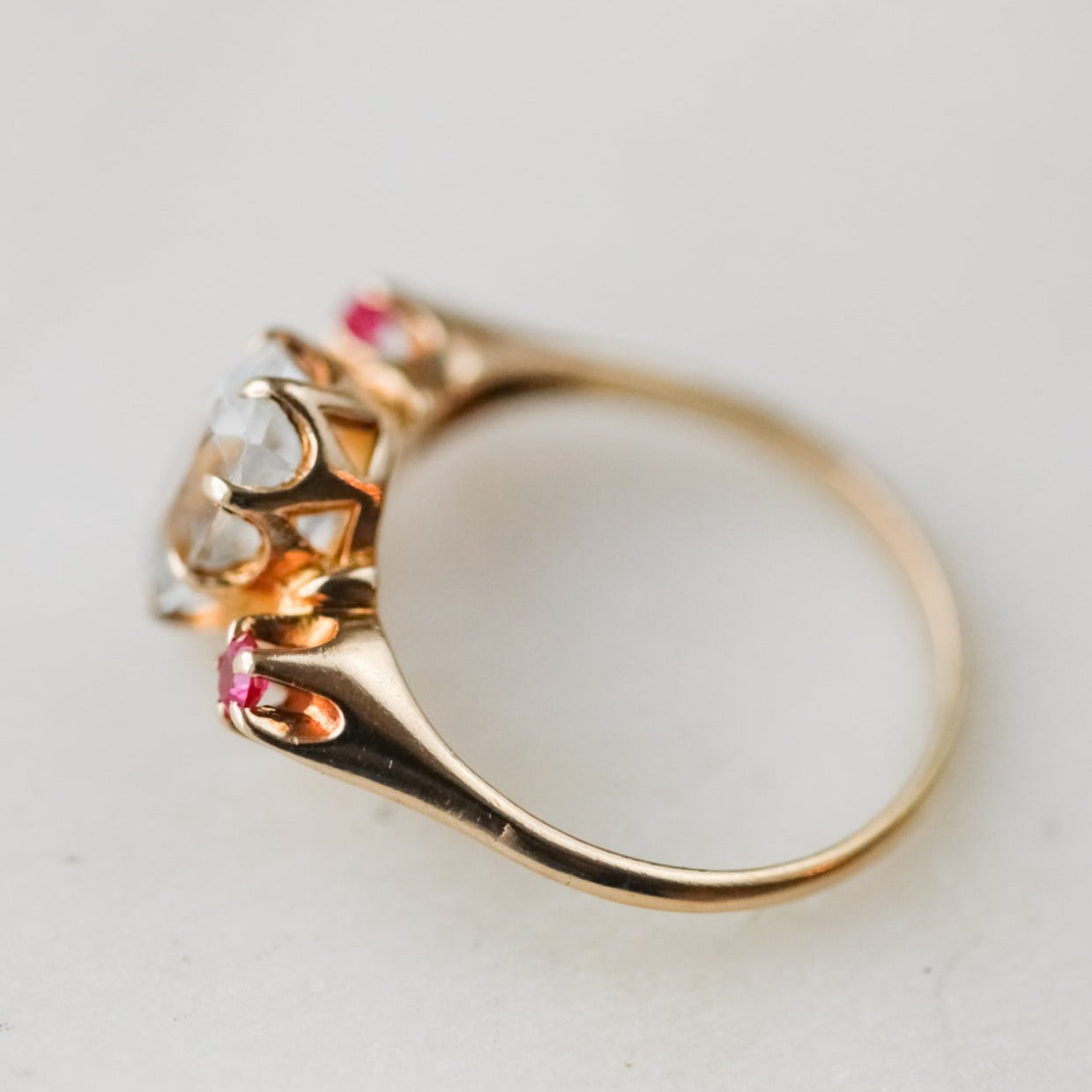 Alanis Aquamarine & Ruby Ring