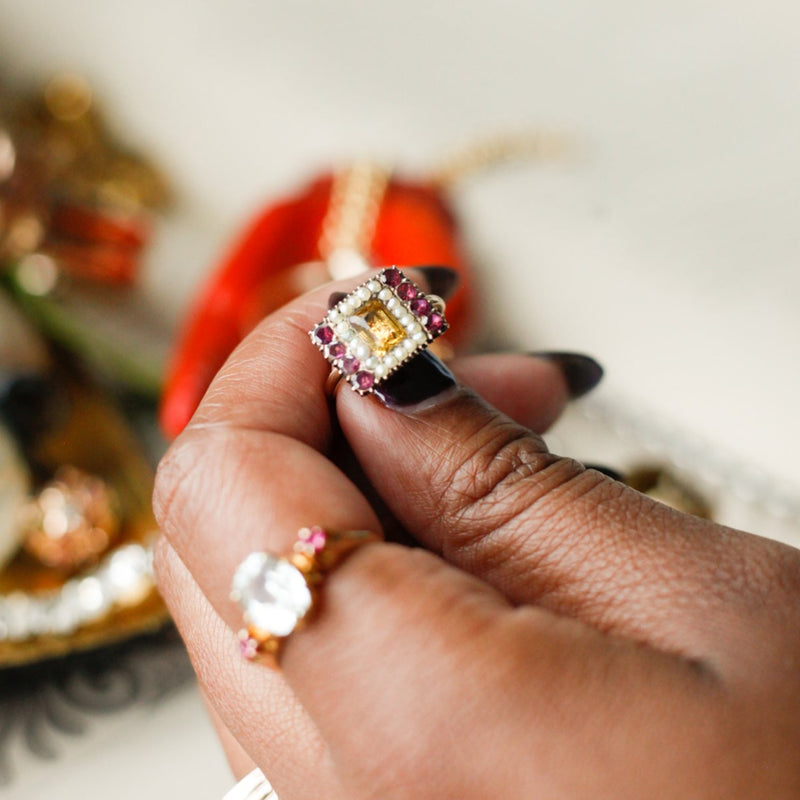 LéRoy Georgian Citrine Ring