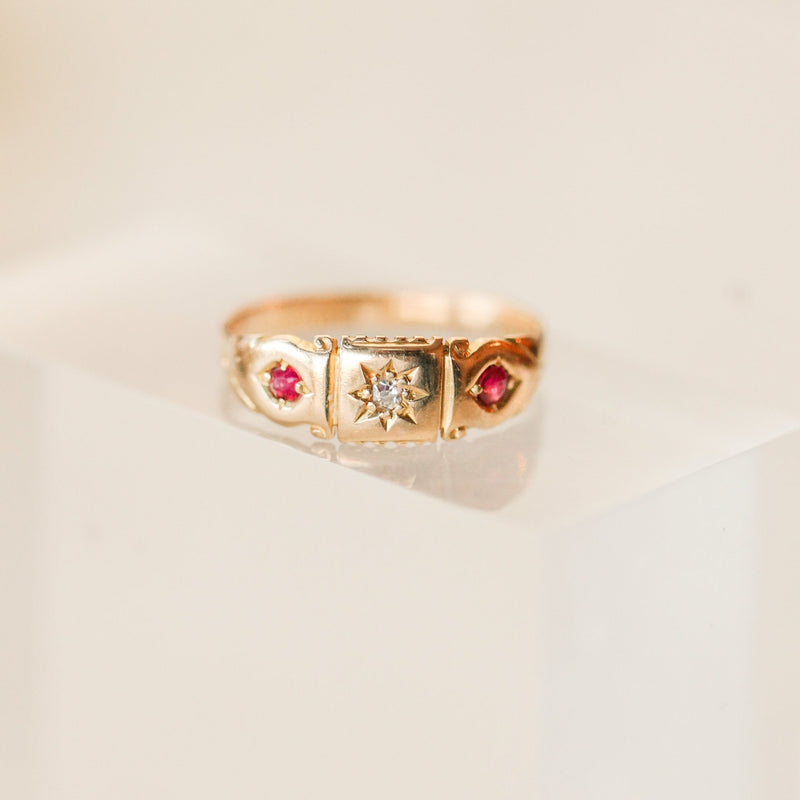Girard Ruby + Diamond Ring