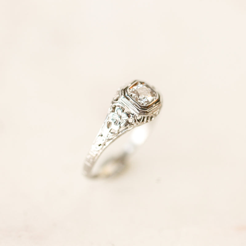 Blaire Old Mine Cut Deco Ring