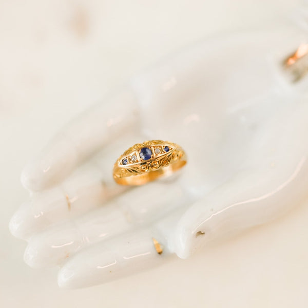 Bennie Sapphire + Diamond Ring