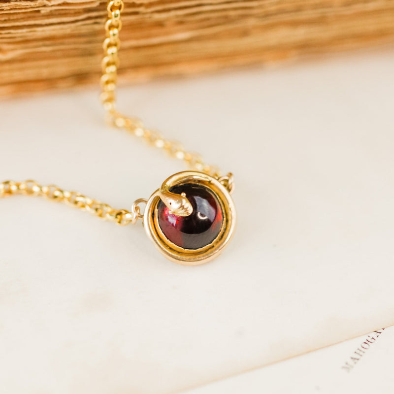 Cleo Garnet Serpent Necklaces