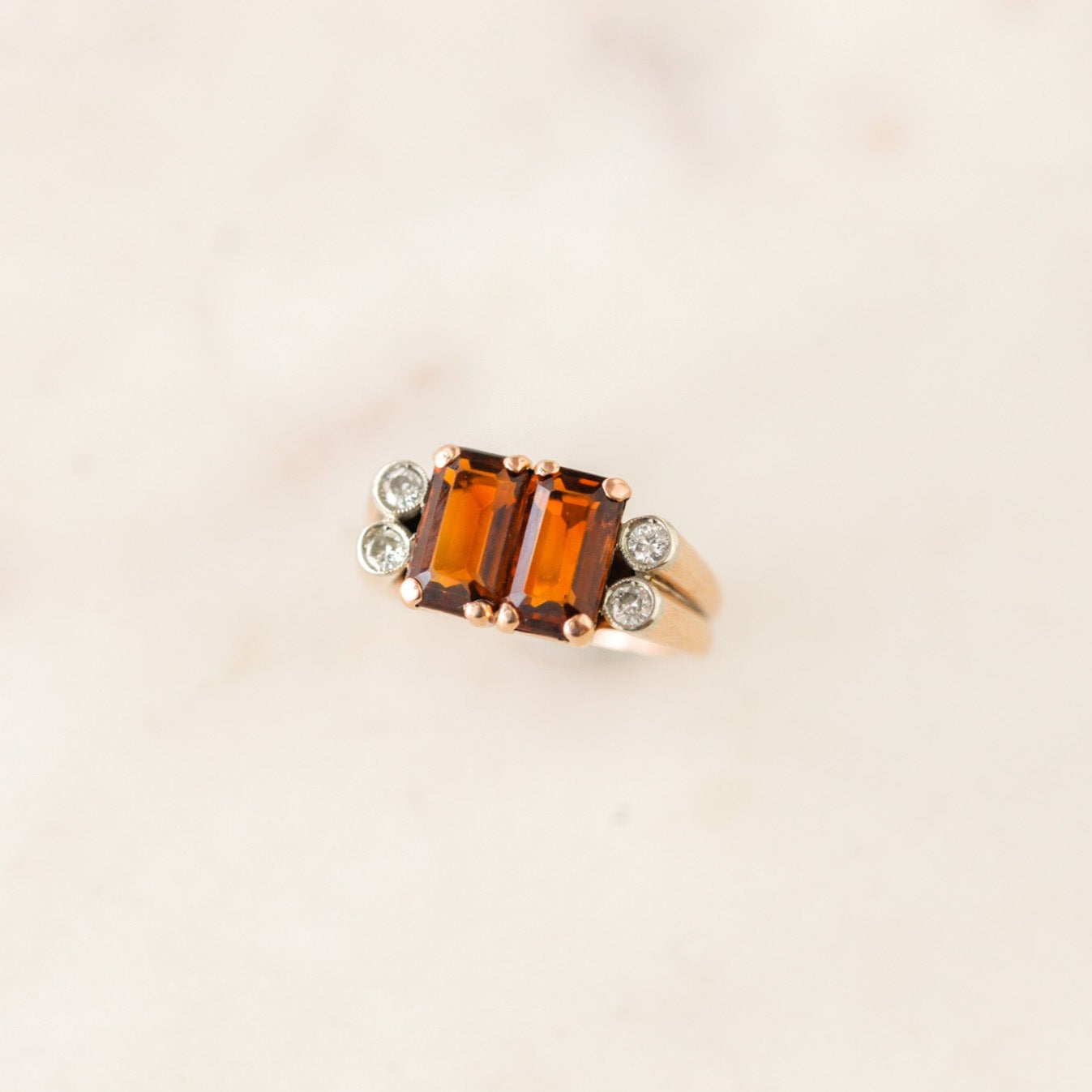 Dalmone Garnet + Diamond Cocktail Ring