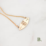 Victorian Engraved Initial Pendants