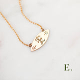 Victorian Engraved Initial Pendants