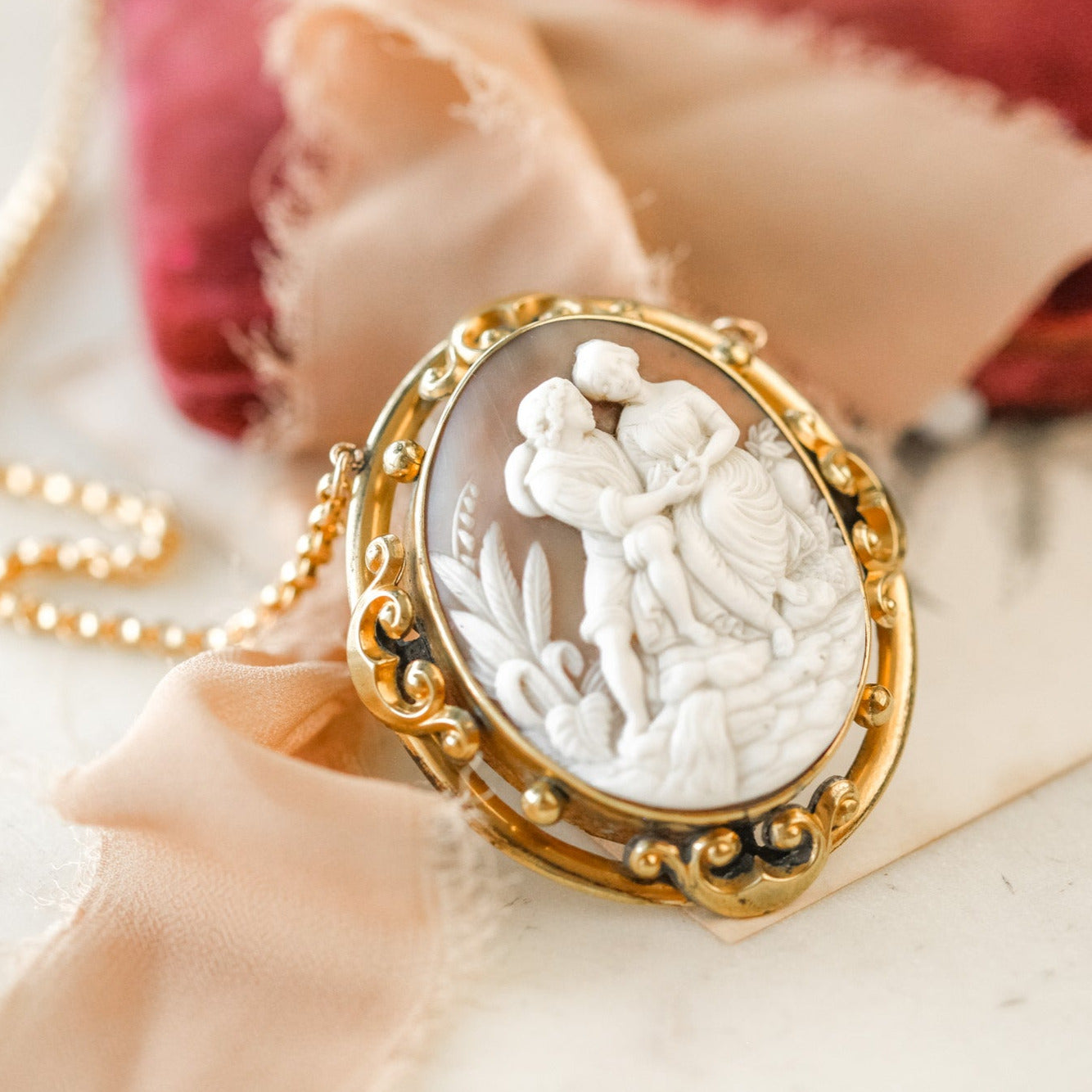 Lover's Cameo Pendant