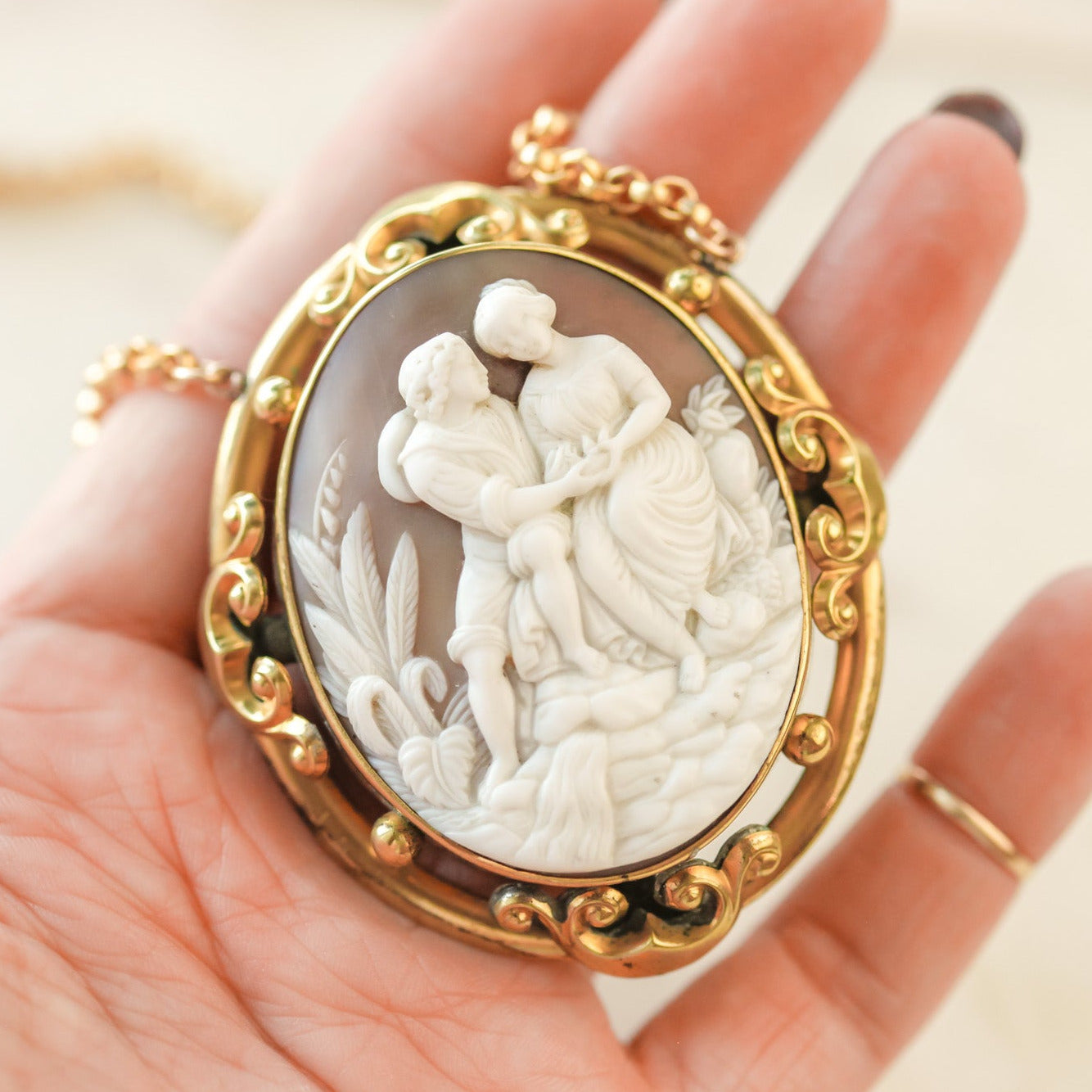 Lover's Cameo Pendant
