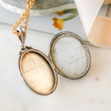 Nadia Engraved Silver Locket