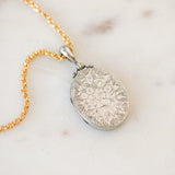 Nadia Engraved Silver Locket