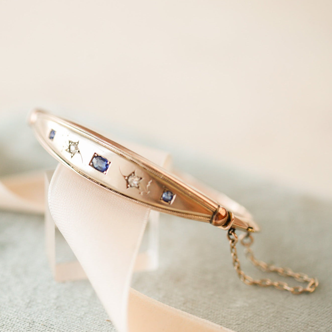 Ermelli Sapphire and Diamond Bangle