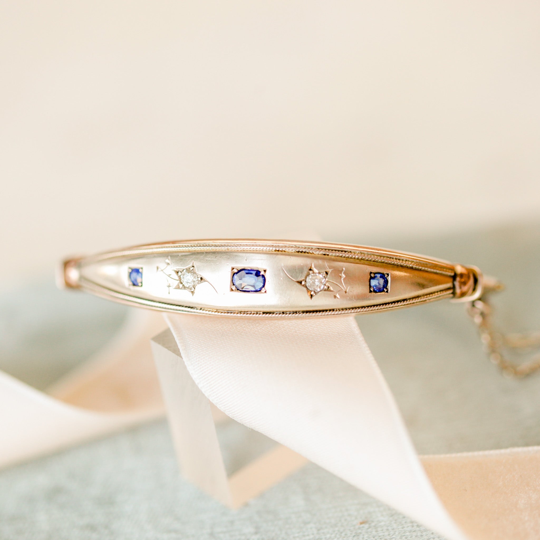 Ermelli Sapphire and Diamond Bangle