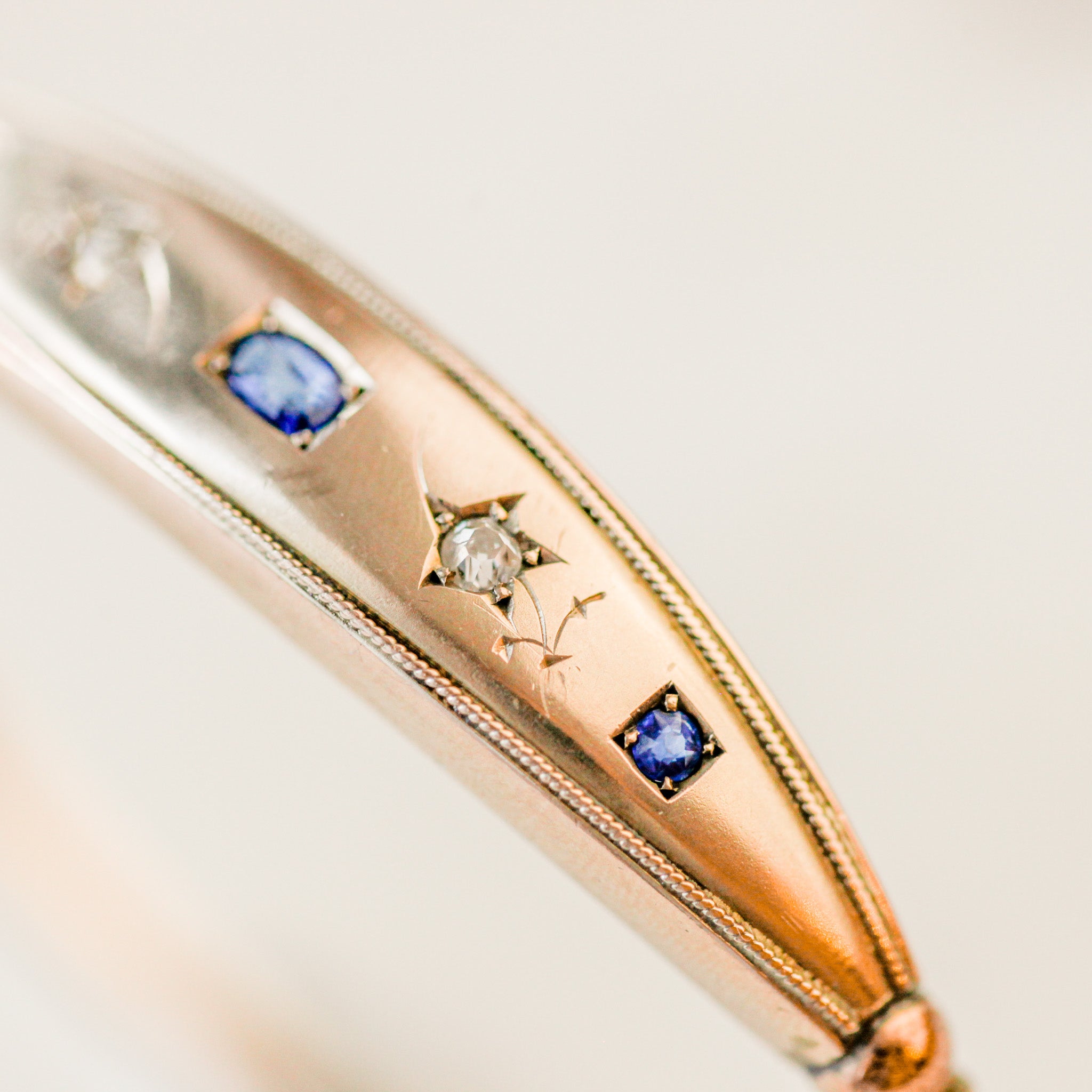 Ermelli Sapphire and Diamond Bangle