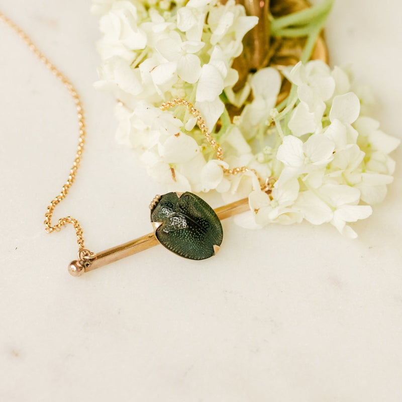 Berta Deco Scarab Necklace