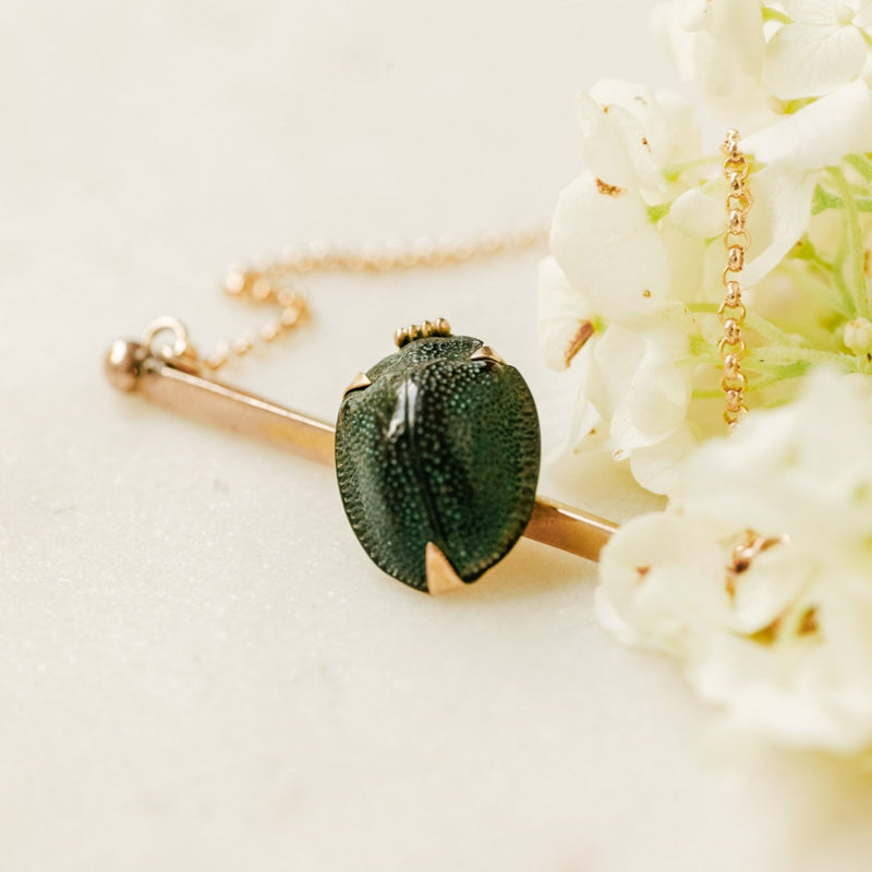 Berta Deco Scarab Necklace