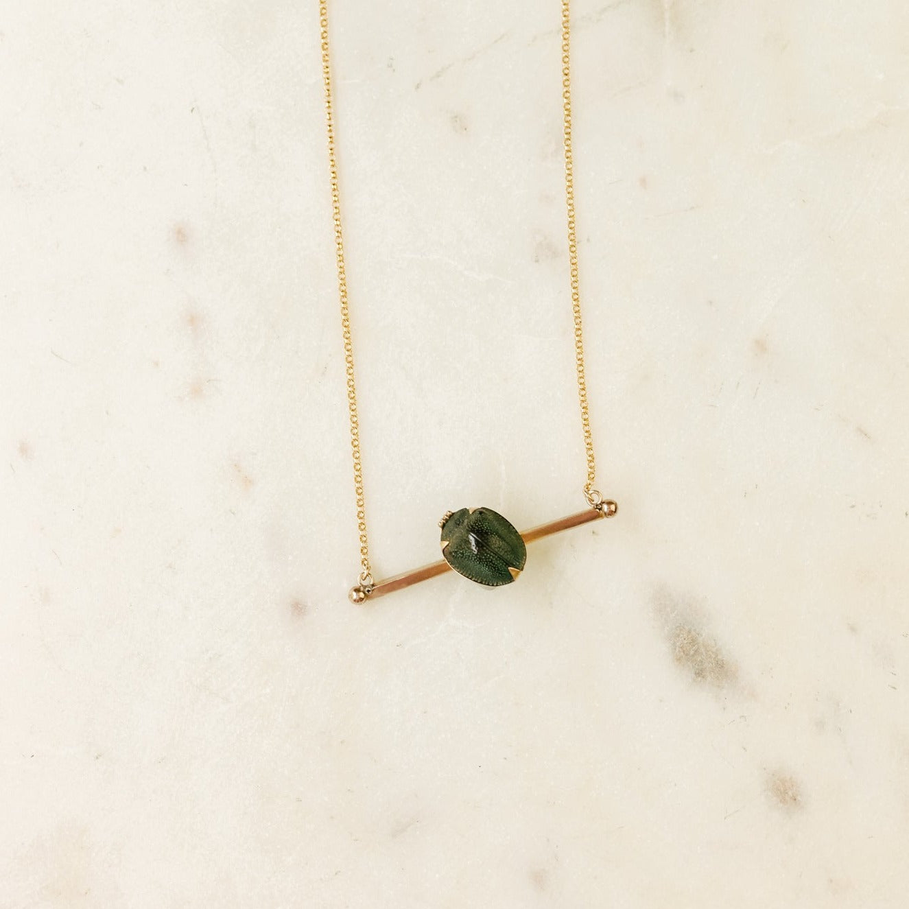 Berta Deco Scarab Necklace